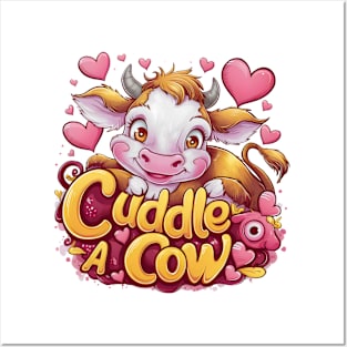 Cuddle a Cutest Cow Ever Posters and Art